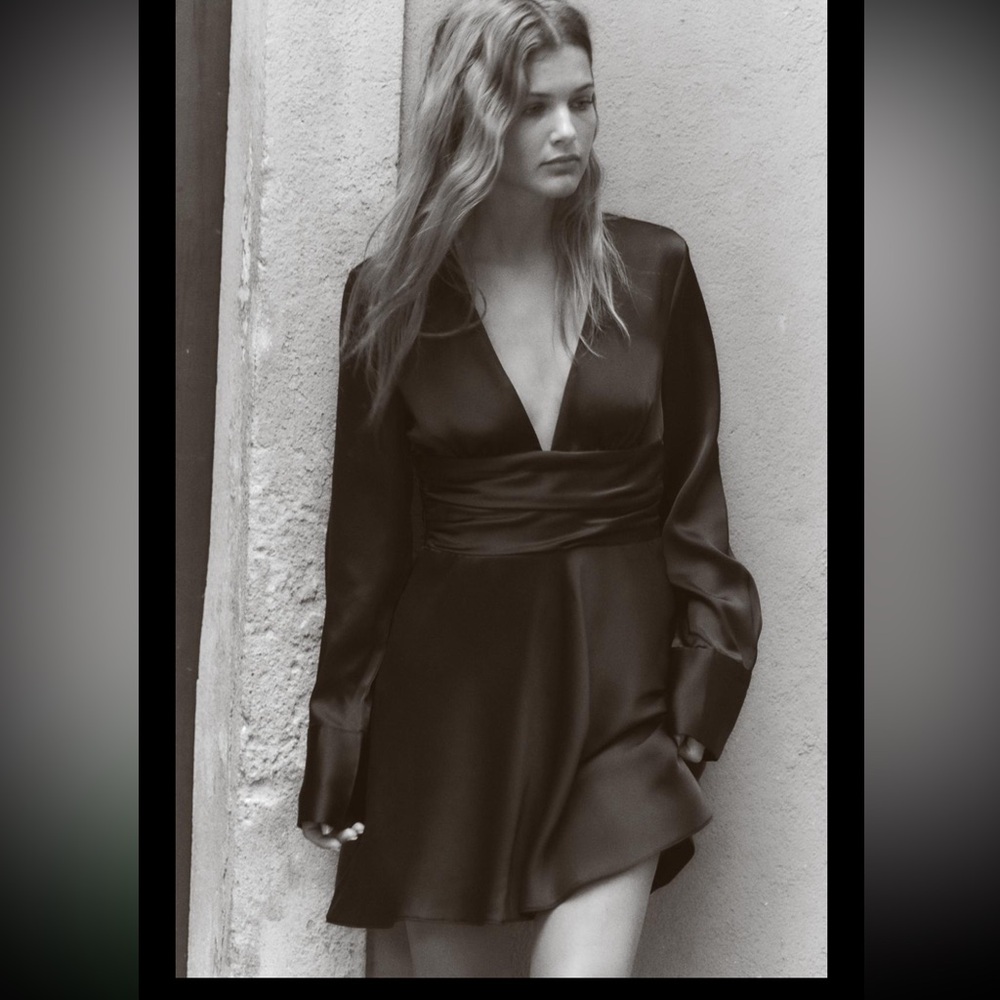 Zara satin effect mini dress